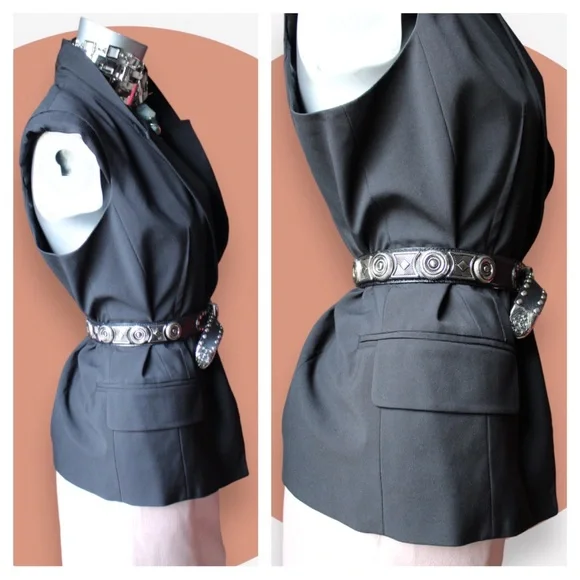 Apostrophe Single Button Vest Blazer - Picture 12 of 13